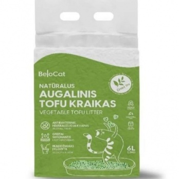 BeloCat Tofu Clumping Cat Litter Green tea 6l