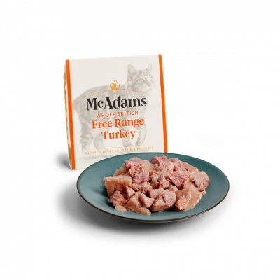 McAdams canned food for cats and kittens with turkey meat