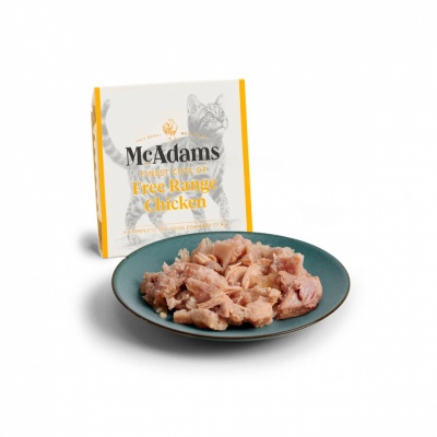 McAdams canned food for cats and kittens with chicken meat