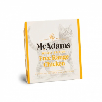 McAdams canned food for cats and kittens with chicken meat