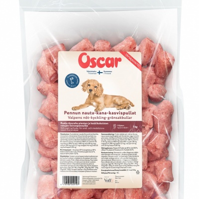 Oscar Шарики говяжьи-курино-овощные для щенков 1kg