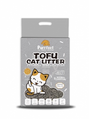 Purrfect Bamboo tofu cat litter with activated charcoal scent 6l