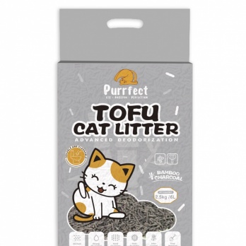 Purrfect Bamboo tofu cat litter with activated charcoal scent 6l