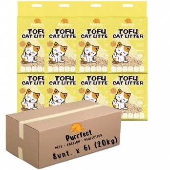 Purrfect tofu litter for cats with a natural smell 6l*8pcs