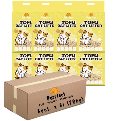 Purrfect tofu pakaiši kaķiem ar dabisku smaržu 6l*8gb