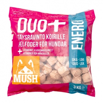 MUSH DUO+ ENERGY suņiem cūka/lasis 3KG