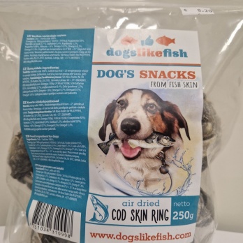 Dogs like fish Кожа трески кольца