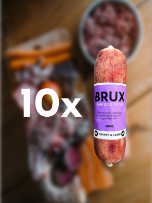 BRUX Tītars/Jērs 5kg (500g x 10gb)