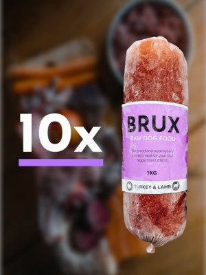 BRUX  Turkey & Lamb 10kg (1kg x 10gb)