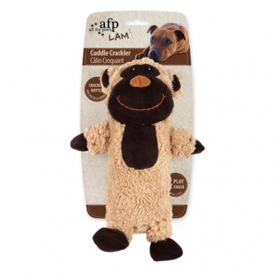 AFP Lambswool Toy for dogs "Cuddle Crackler" - Monkey