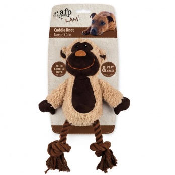 AFP Lambswool Toy for dogs "Cuddle Knot" - Monkey