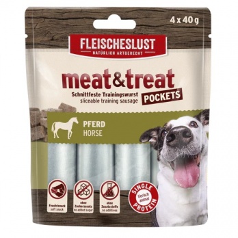 MEATLOVE Meat&Treat Pockets- Horse 4x40g