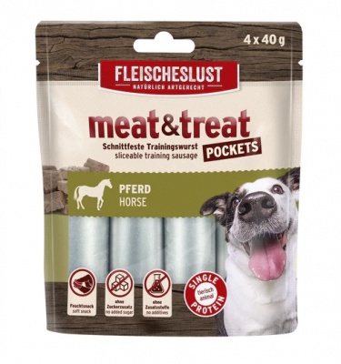 MEATLOVE Meat&Treat Pockets- Horse 4x40g