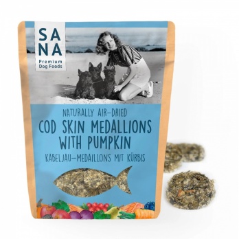 Sana Cod Skins Medallions with Pumpkin 100g